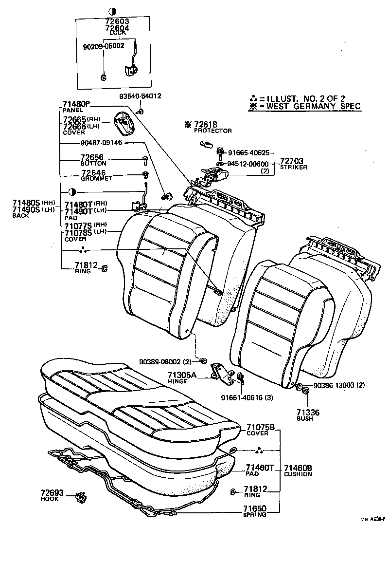  CELICA |  REAR SEAT SEAT TRACK