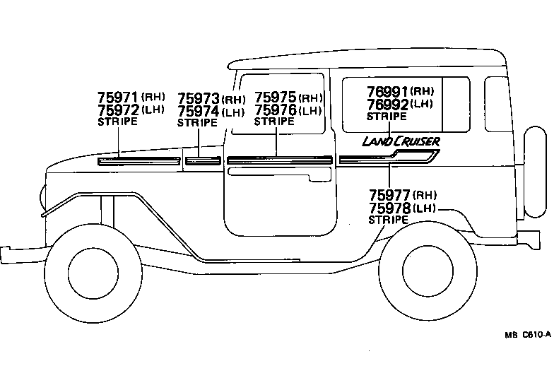  LAND CRUISER 40 |  BODY STRIPE