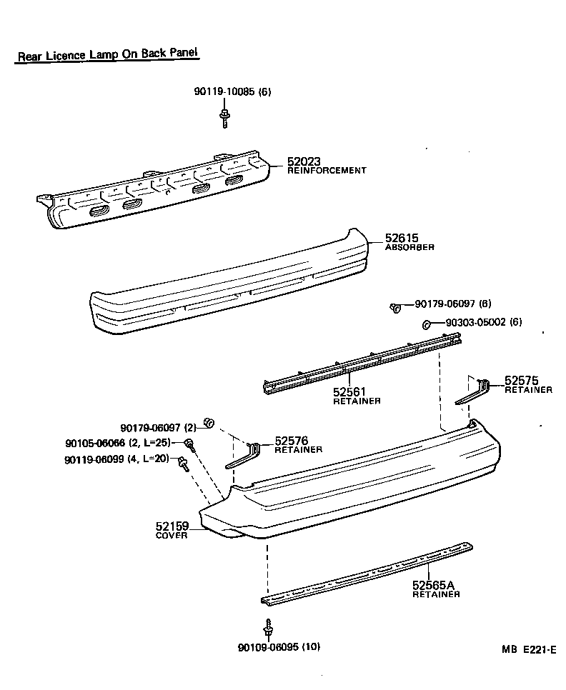  CELICA |  REAR BUMPER BUMPER STAY