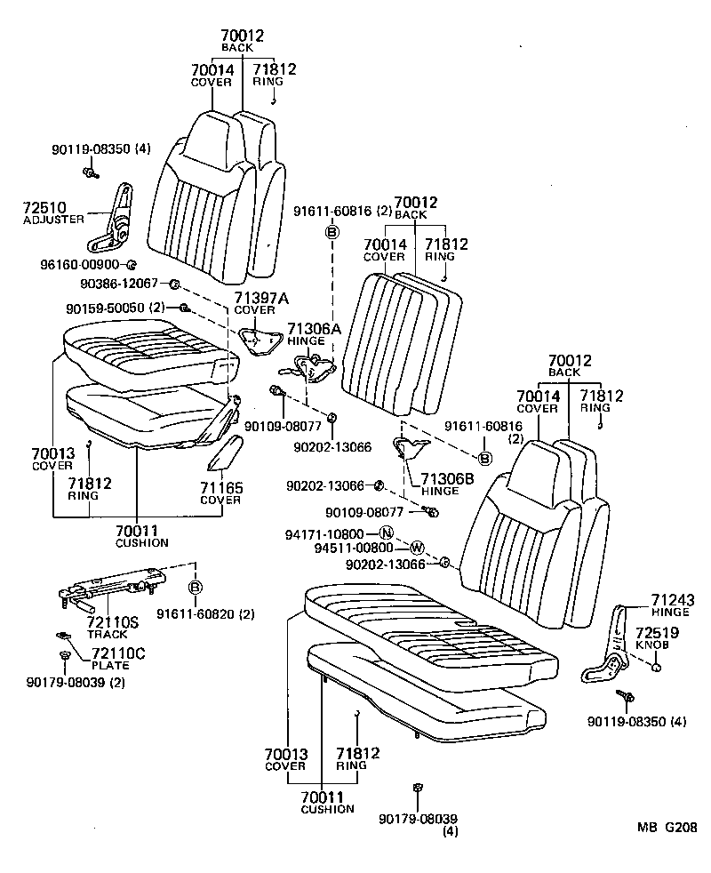  LITEACE |  SEAT SEAT TRACK