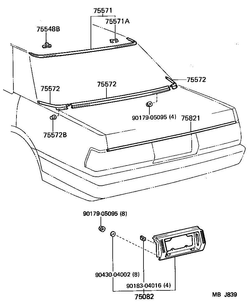  CROWN |  REAR MOULDING