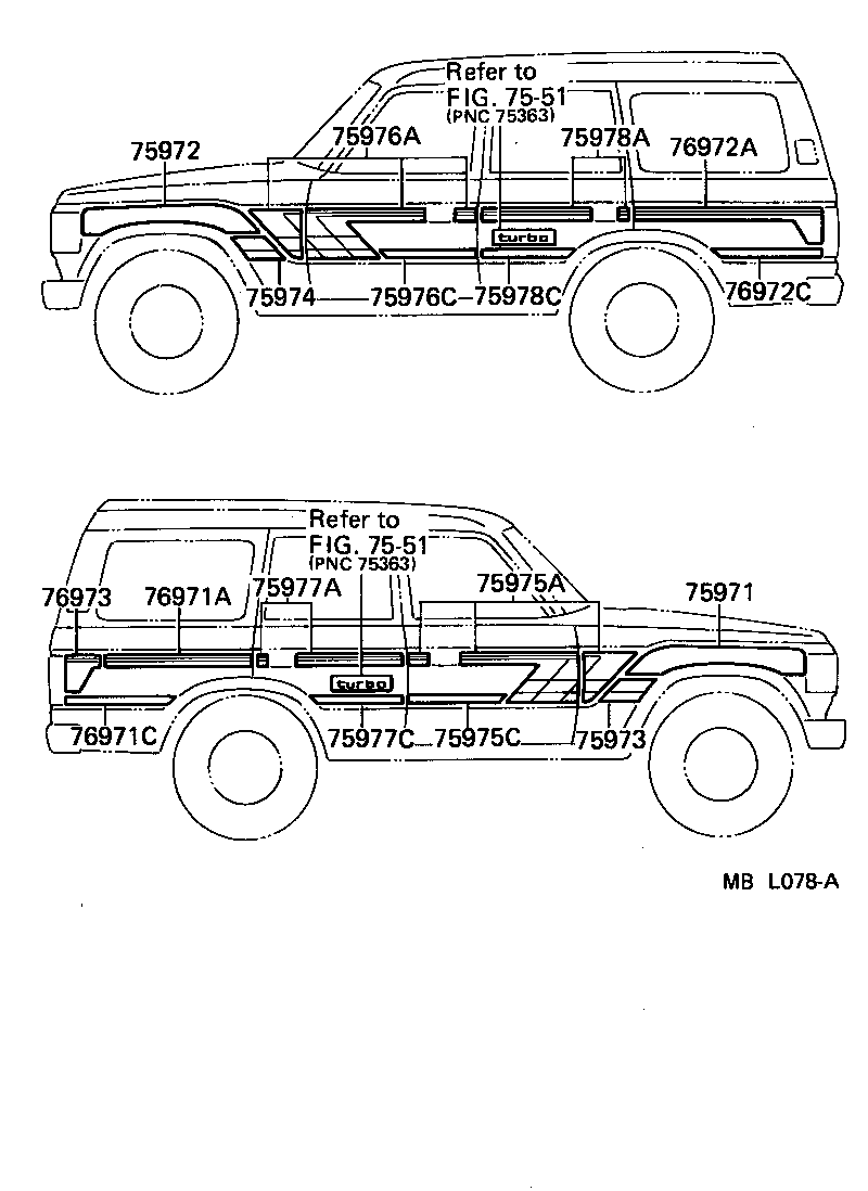  LAND CRUISER 60 |  BODY STRIPE