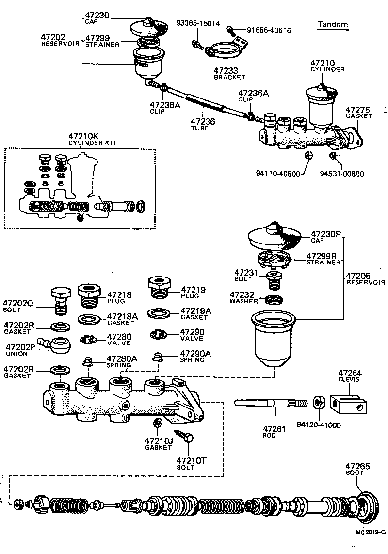  CARINA |  BRAKE MASTER CYLINDER