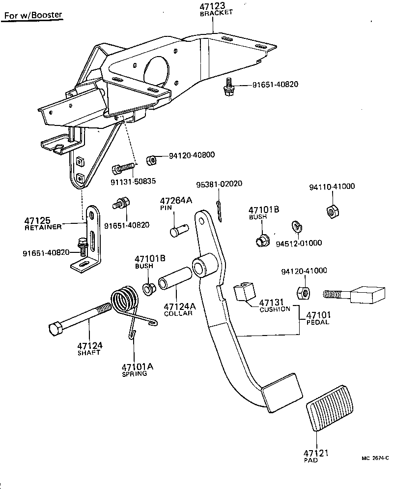  LITEACE |  BRAKE PEDAL BRACKET