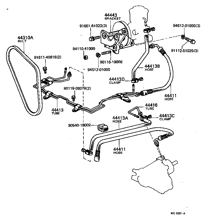  LAND CRUISER 40 45 55 |  POWER STEERING TUBE