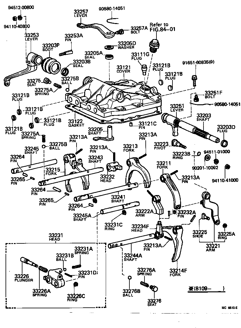  HIACE |  GEAR SHIFT FORK LEVER SHAFT MTM