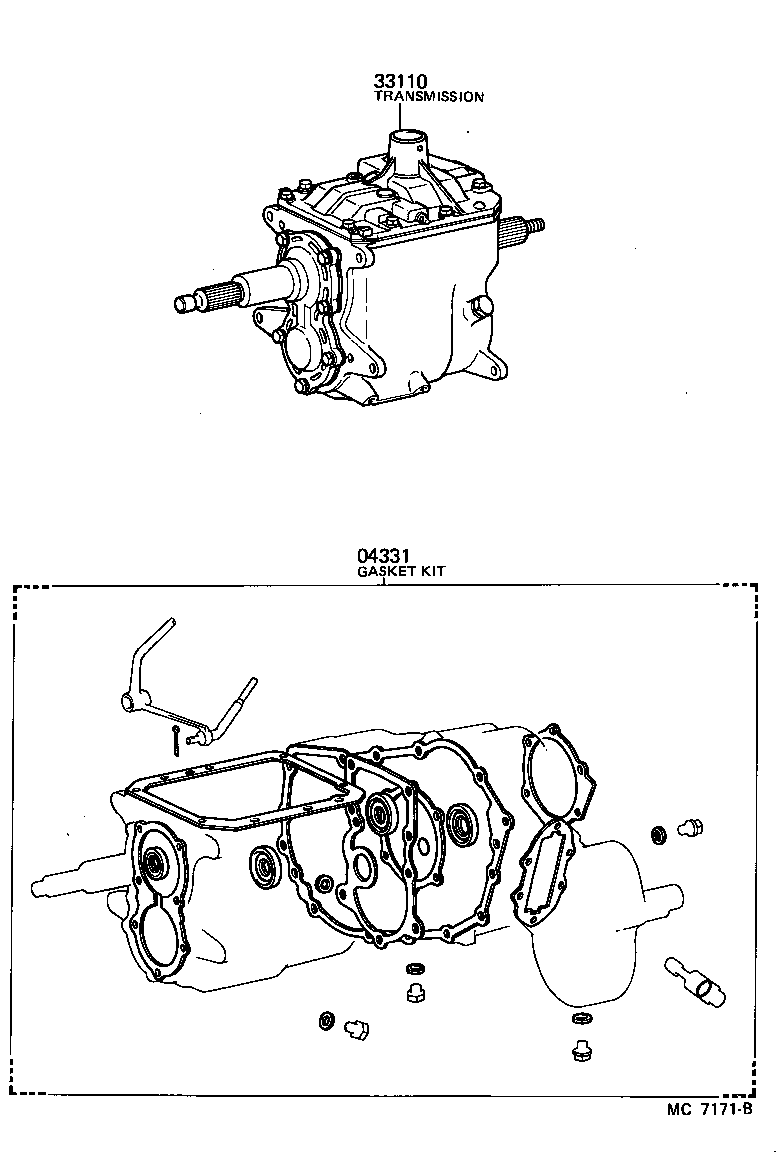  LAND CRUISER 60 |  TRANSAXLE OR TRANSMISSION ASSY GASKET KIT MTM