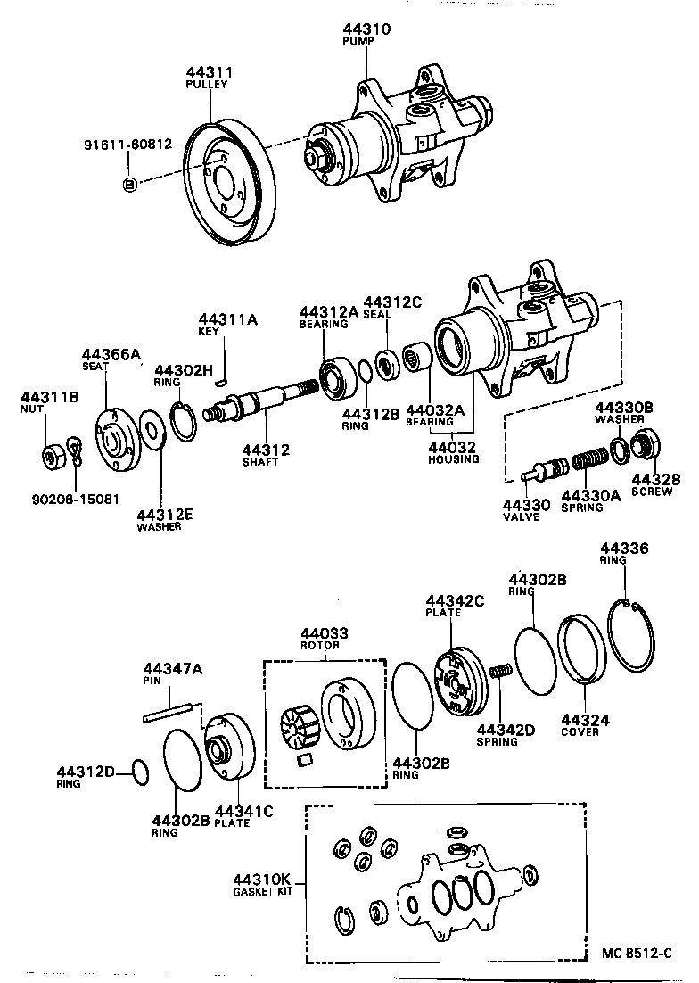  DYNA |  VANE PUMP RESERVOIR POWER STEERING