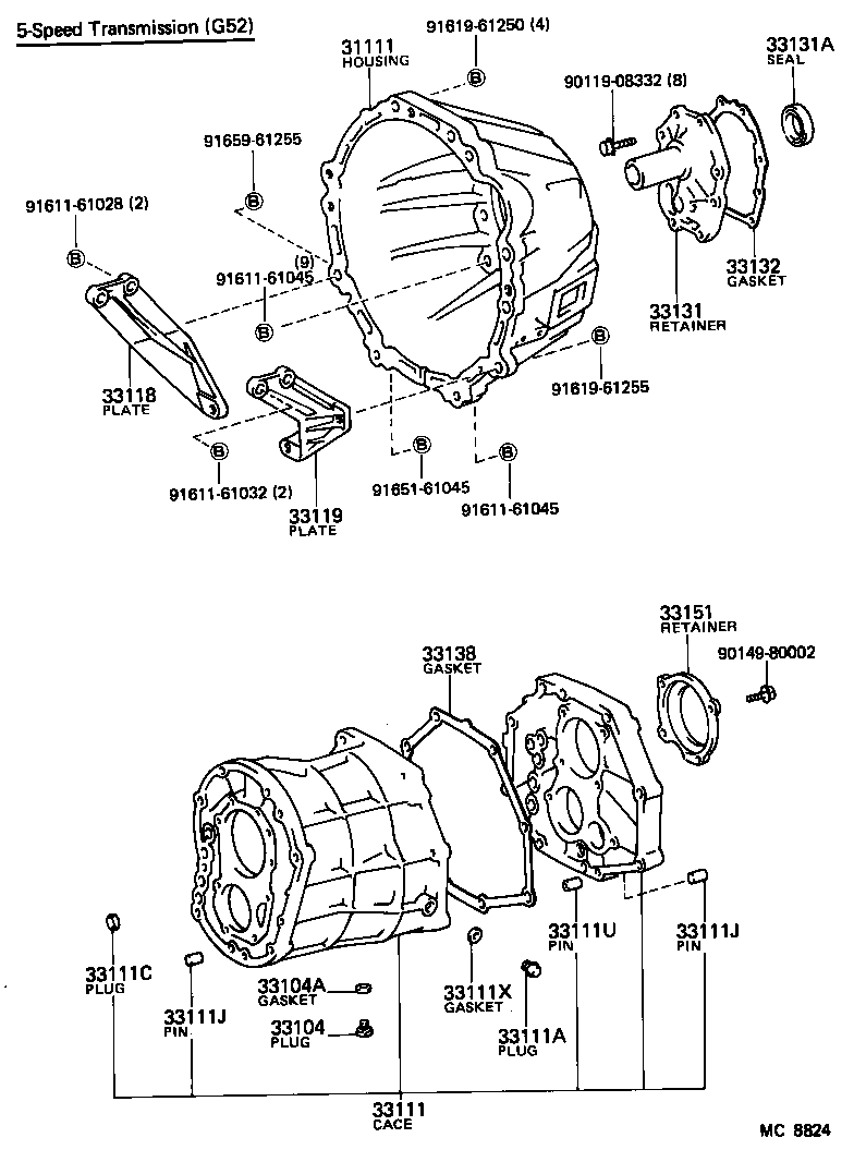  HILUX |  CLUTCH HOUSING TRANSMISSION CASE MTM