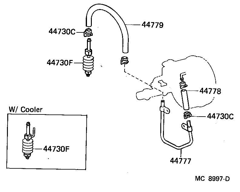  LAND CRUISER 60 |  BRAKE BOOSTER VACUUM TUBE