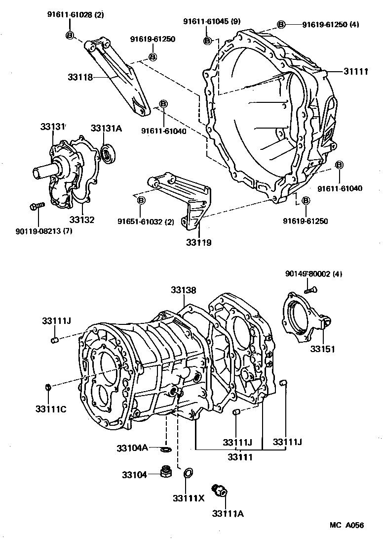  CROWN |  CLUTCH HOUSING TRANSMISSION CASE MTM