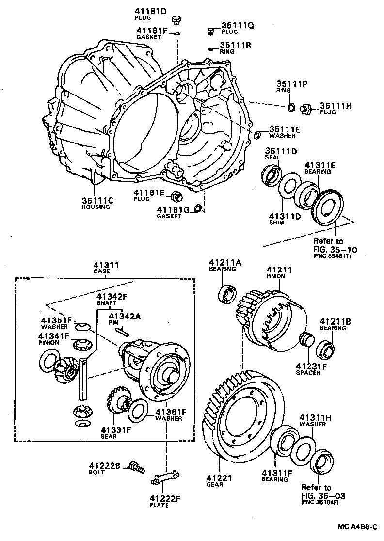 CORONA CARINA 2 |  FRONT AXLE HOUSING DIFFERENTIAL