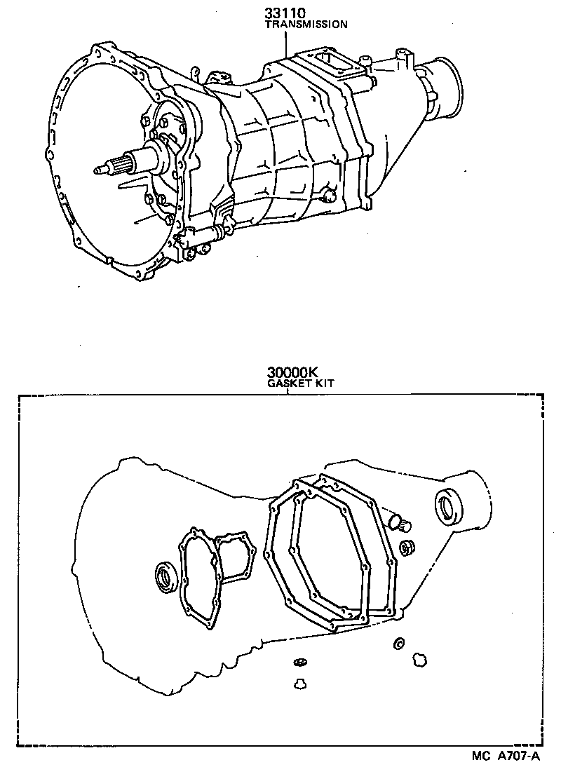  HIACE |  TRANSAXLE OR TRANSMISSION ASSY GASKET KIT MTM