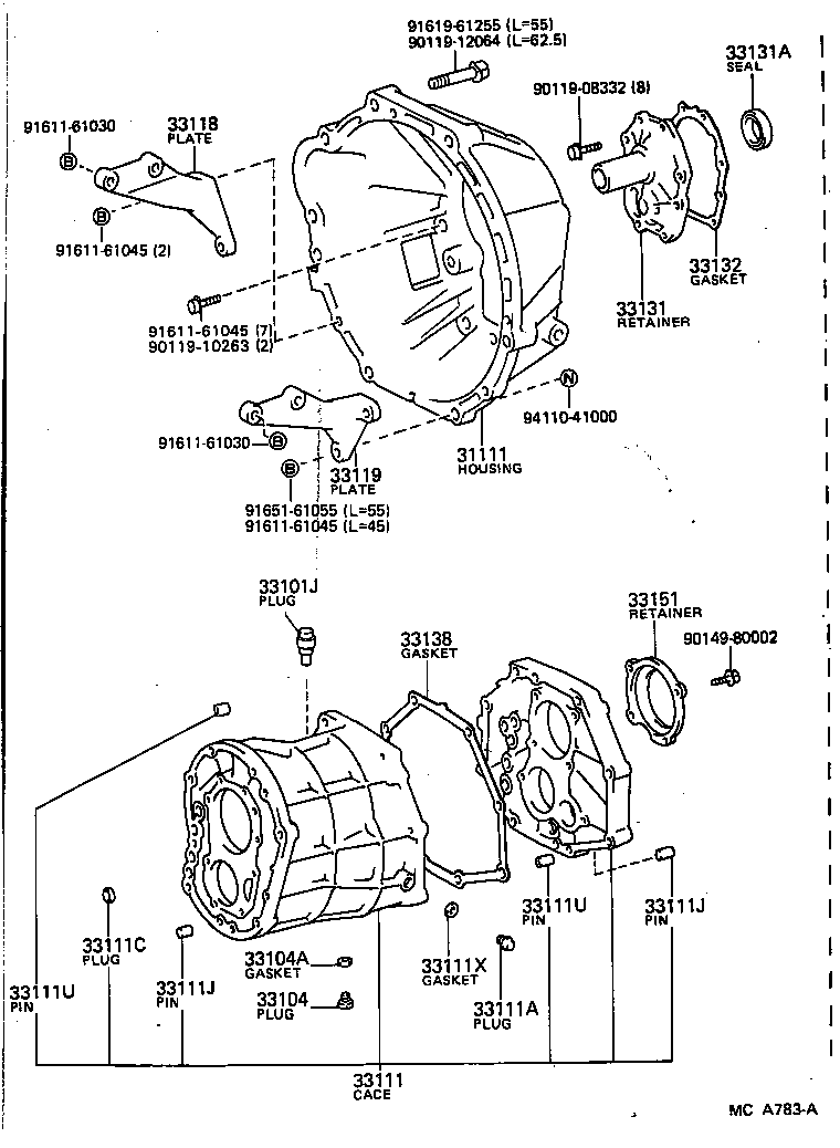  LITEACE |  CLUTCH HOUSING TRANSMISSION CASE MTM