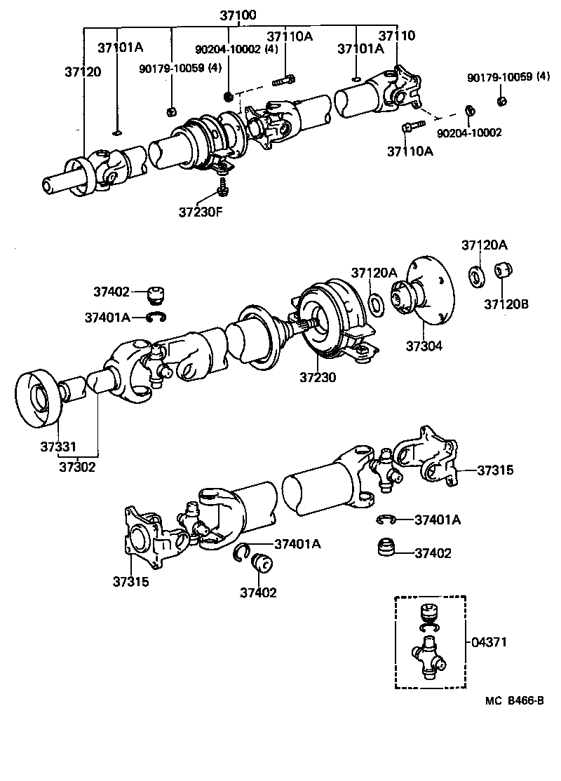  CROWN |  PROPELLER SHAFT UNIVERSAL JOINT