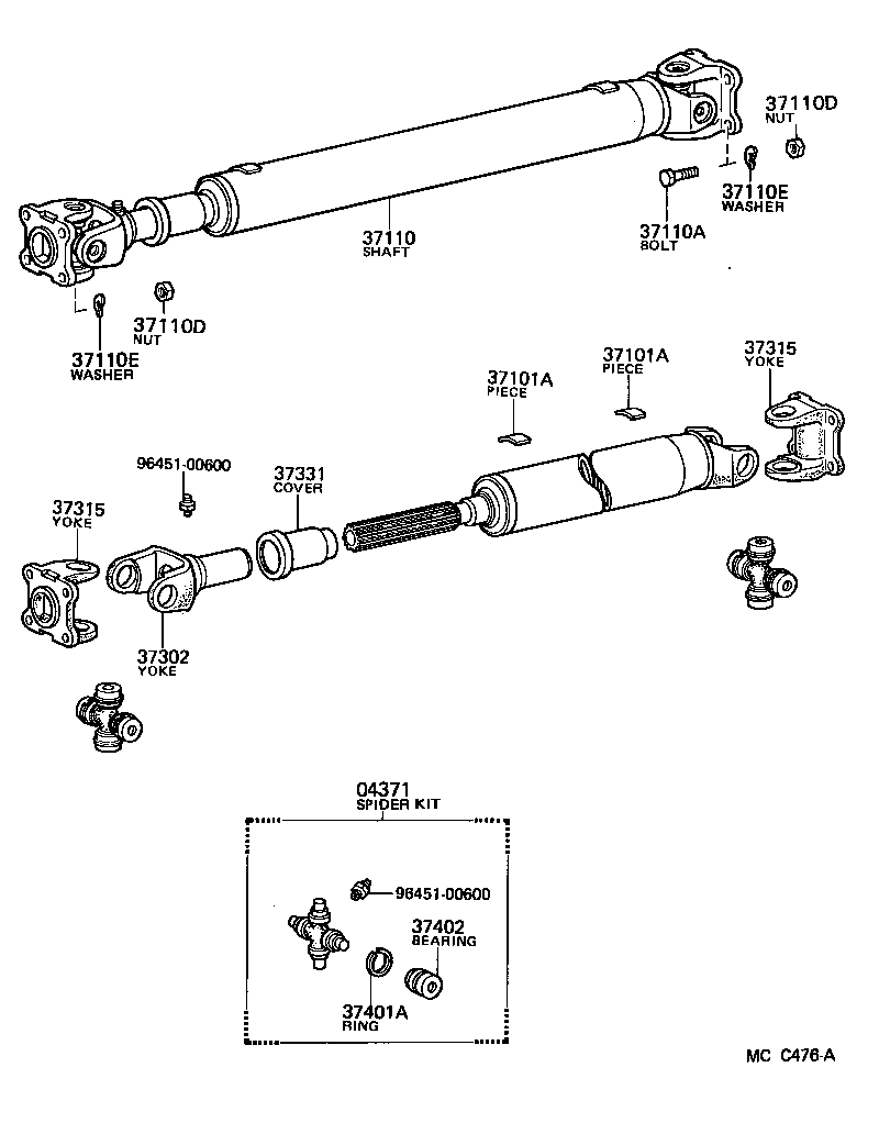  DYNA150 |  PROPELLER SHAFT UNIVERSAL JOINT