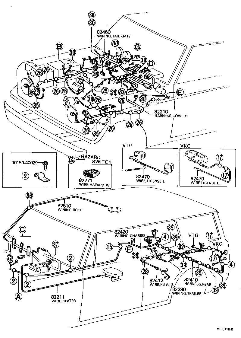  LAND CRUISER 40 45 55 |  WIRING CLAMP