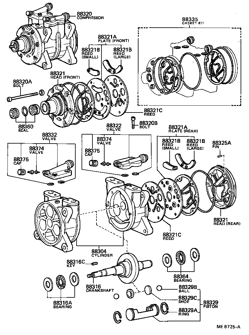  COROLLA |  HEATING AIR CONDITIONING COMPRESSOR