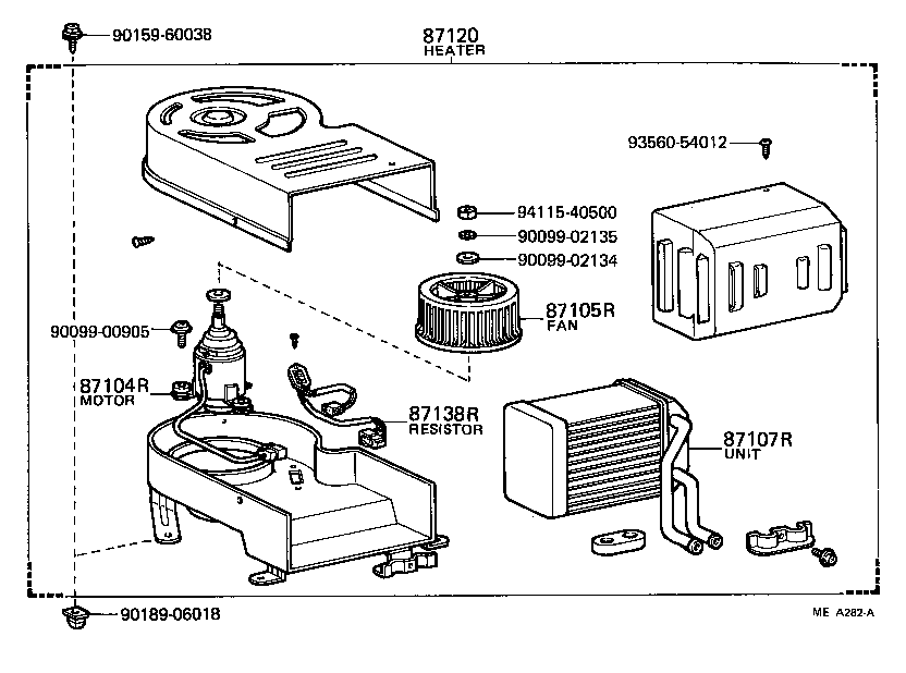  LITEACE |  HEATING AIR CONDITIONING HEATER UNIT BLOWER