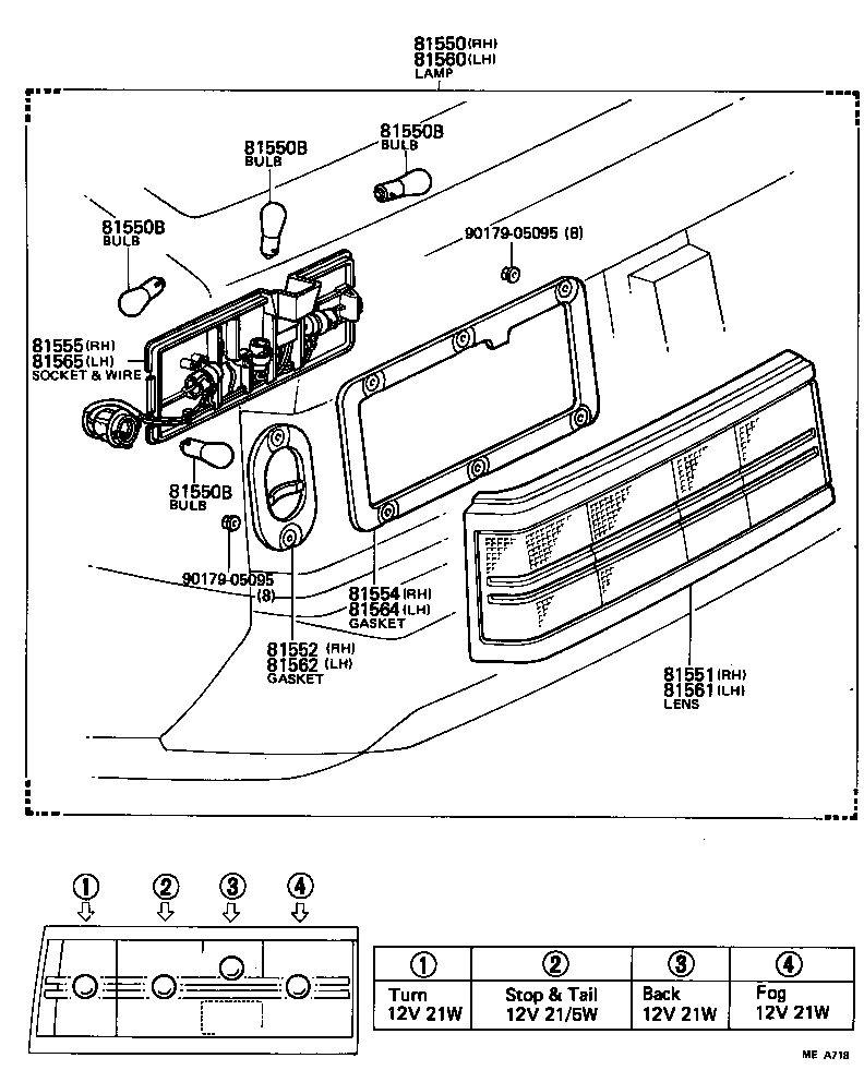  CELICA |  REAR COMBINATION LAMP