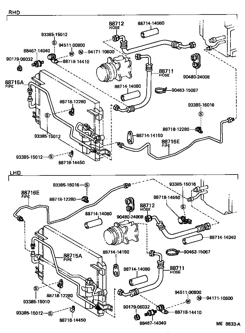  CELICA |  HEATING AIR CONDITIONING COOLER PIPING