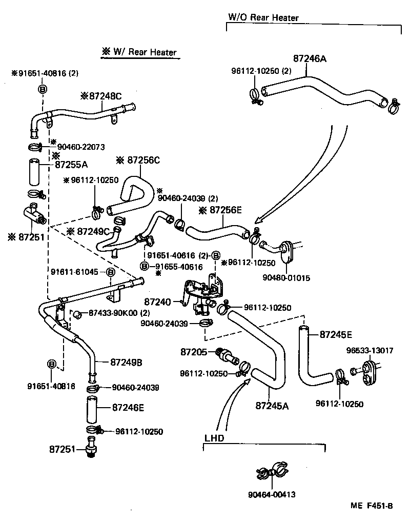  LAND CRUISER 60 |  HEATING AIR CONDITIONING WATER PIPING