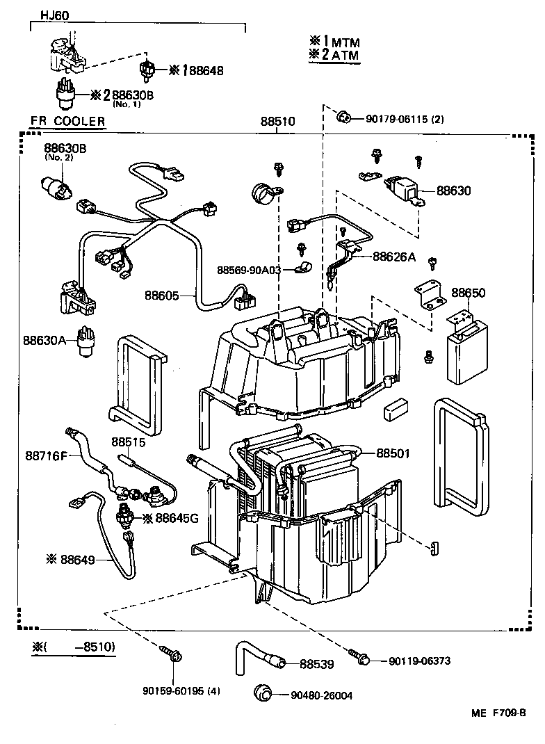  LAND CRUISER 60 |  HEATING AIR CONDITIONING COOLER UNIT