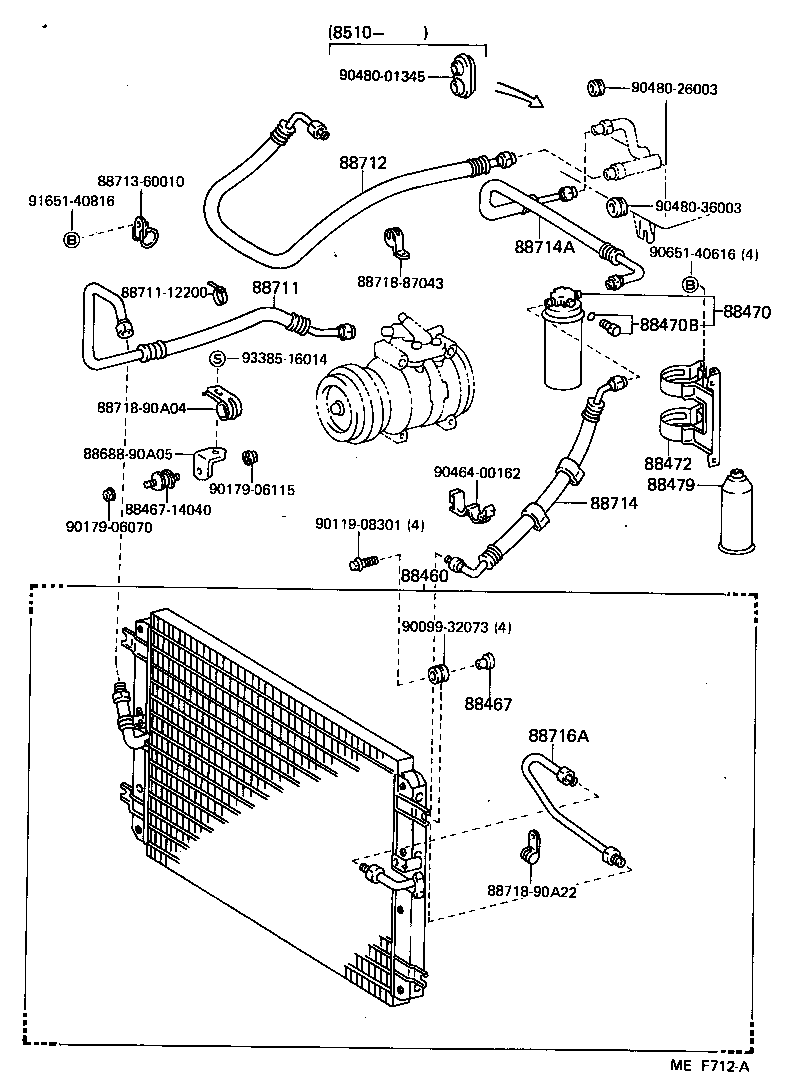  LAND CRUISER 60 |  HEATING AIR CONDITIONING COOLER PIPING