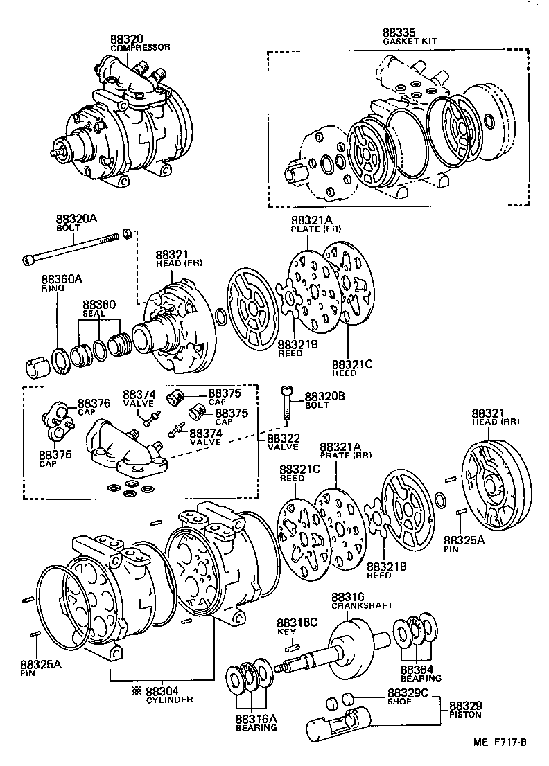  LAND CRUISER 60 |  HEATING AIR CONDITIONING COMPRESSOR