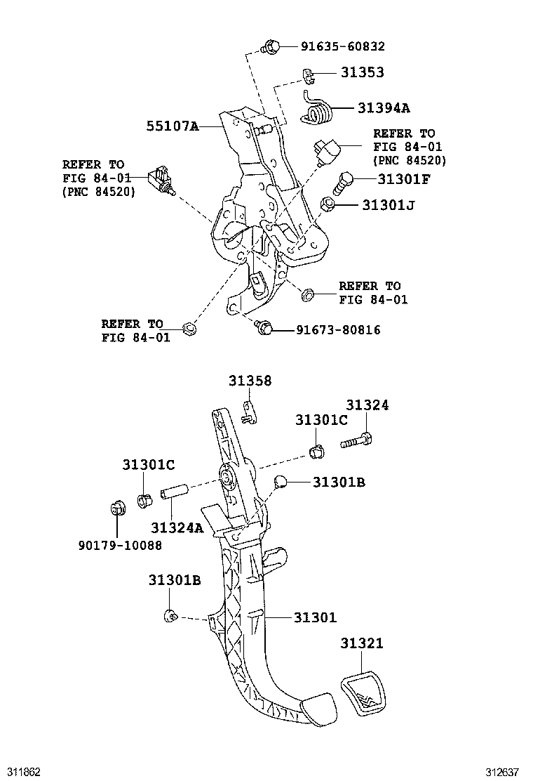  AURIS |  CLUTCH PEDAL FLEXIBLE HOSE