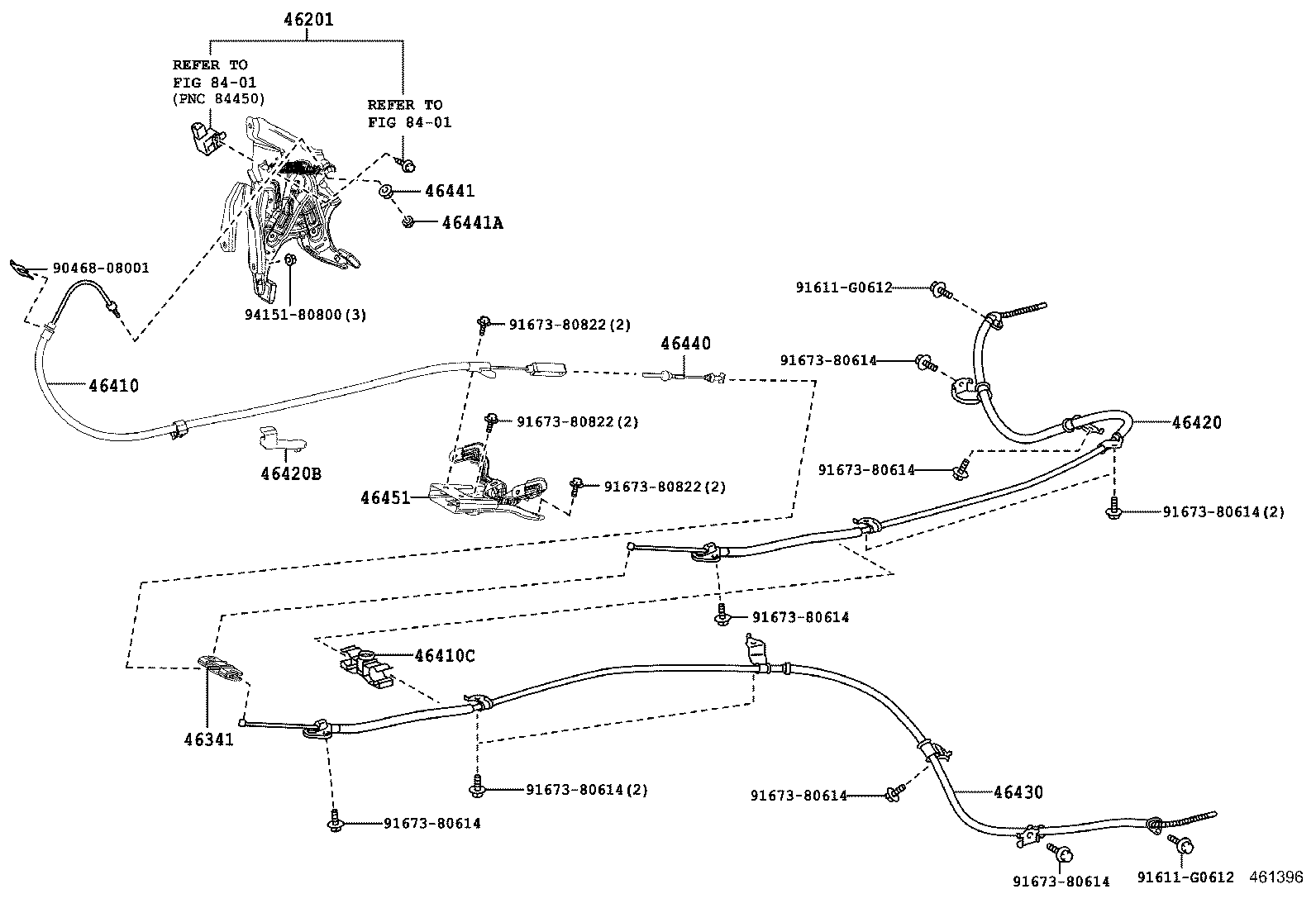  HARRIER |  PARKING BRAKE CABLE