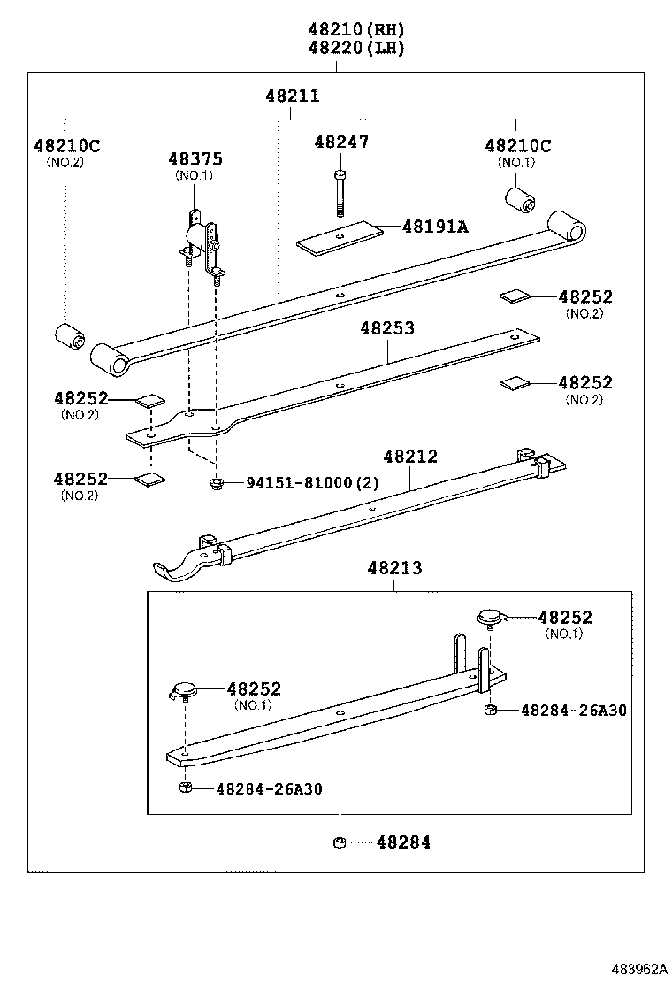  HIACE REGIUSACE |  REAR SPRING SHOCK ABSORBER