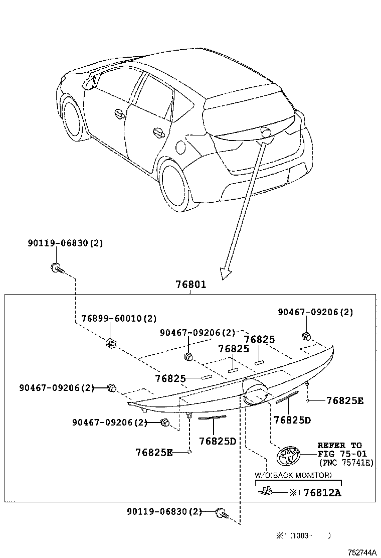  AURIS |  REAR MOULDING