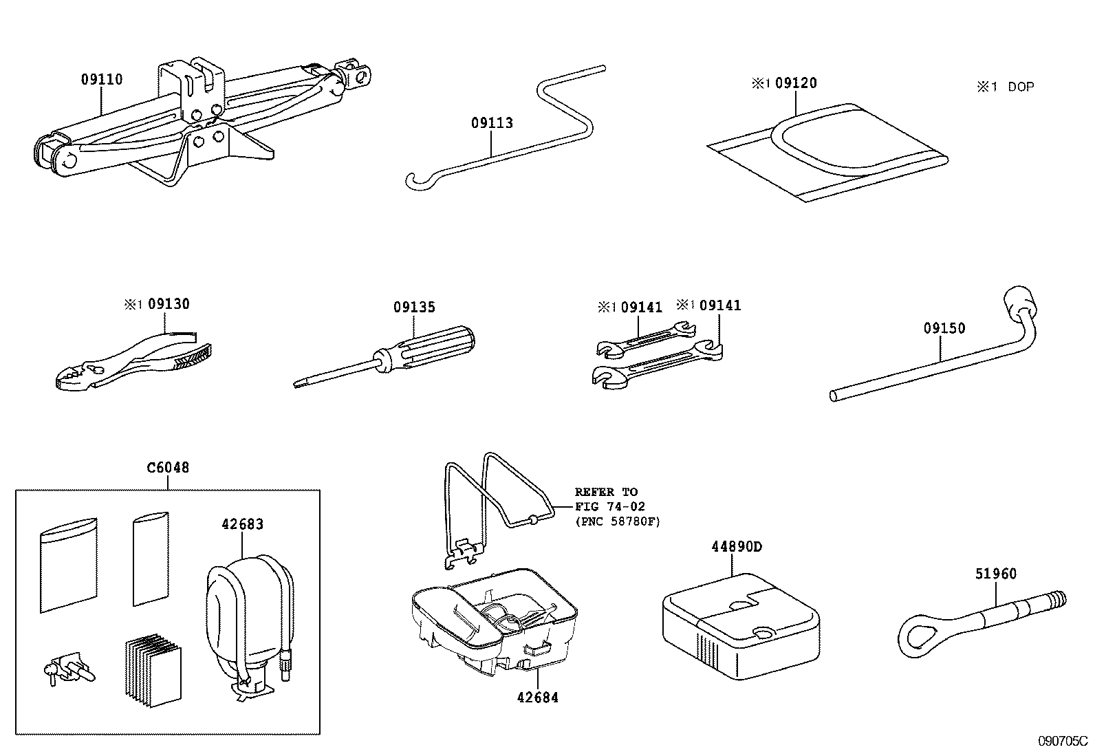  IS250 350 300H |  STANDARD TOOL