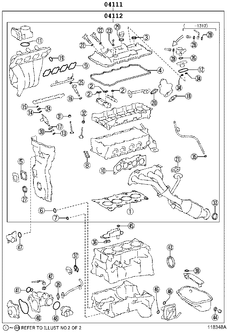  IS250 350 300H |  ENGINE OVERHAUL GASKET KIT