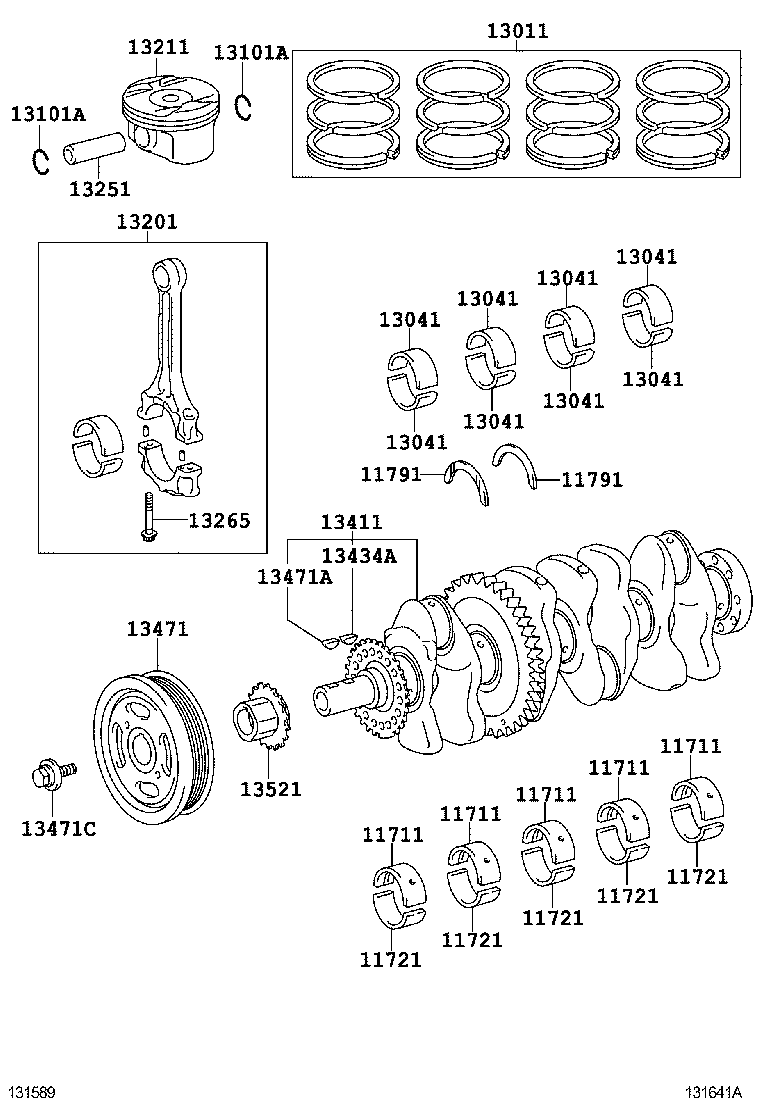  RX270 350 450H |  CRANKSHAFT PISTON