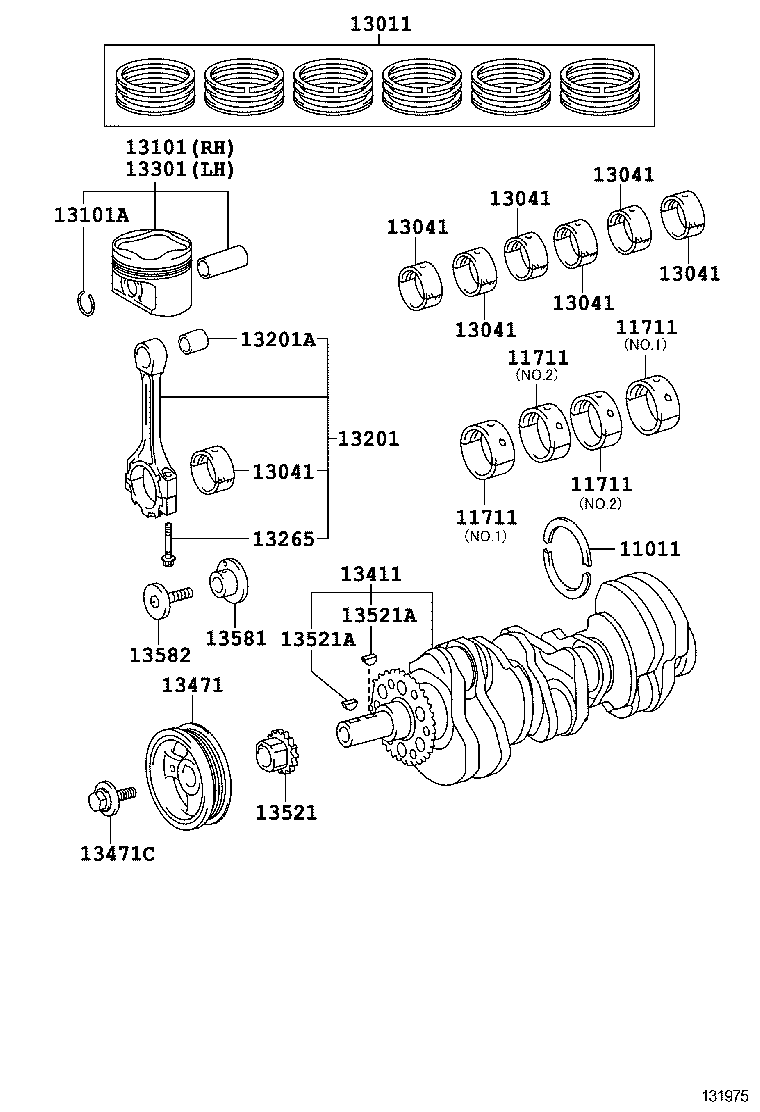  IS250 350 300H |  CRANKSHAFT PISTON