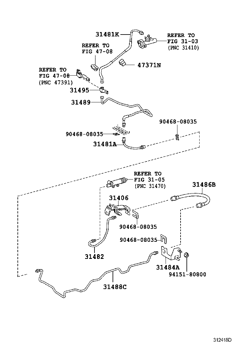  DYNA TOYOACE |  CLUTCH PEDAL FLEXIBLE HOSE