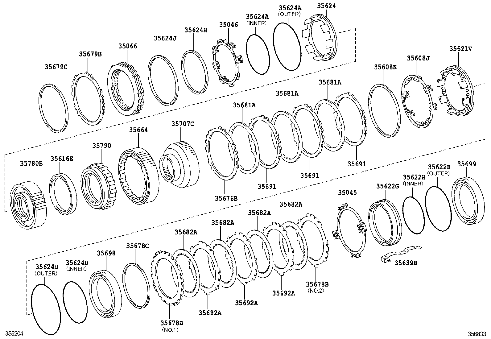  IS250 350 |  CENTER SUPPORT PLANETARY SUN GEAR ATM