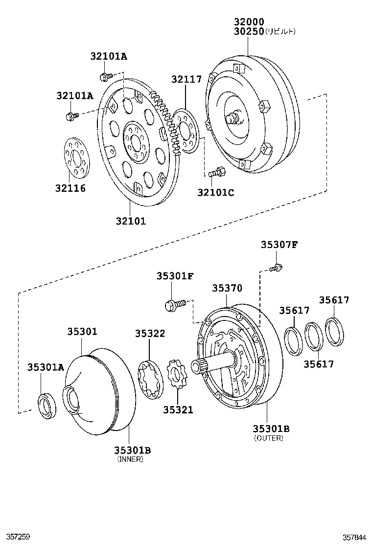  IS250C 350C |  TORQUE CONVERTER FRONT OIL PUMP CHAIN ATM