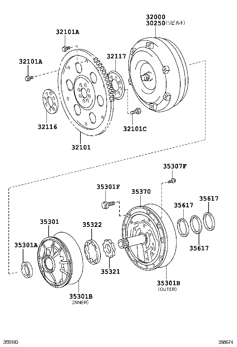  IS250 350 300H |  TORQUE CONVERTER FRONT OIL PUMP CHAIN ATM