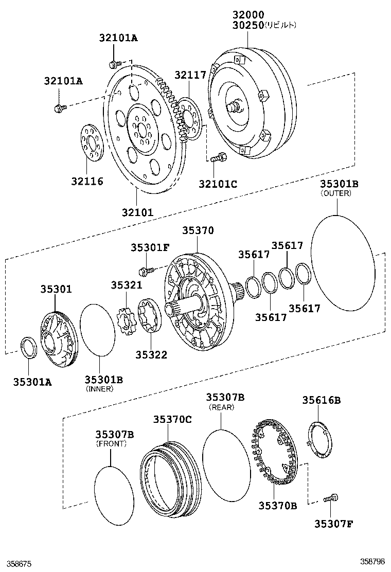  GS250 350 450H |  TORQUE CONVERTER FRONT OIL PUMP CHAIN ATM