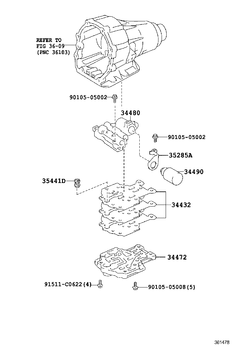  IS250 350 |  TRANSFER VALVE BODY VALVE LEVER