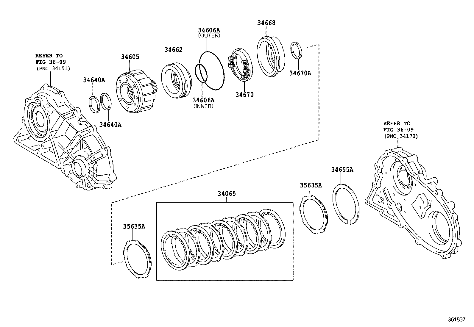  IS250 350 300H |  TRANSFER DIRECT CLUTCH LOW BRAKE SUPPORT