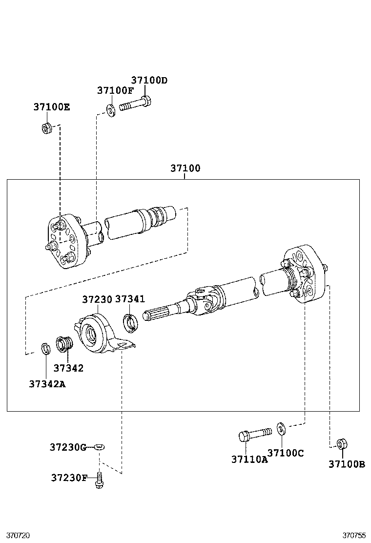  IS250C 350C |  PROPELLER SHAFT UNIVERSAL JOINT