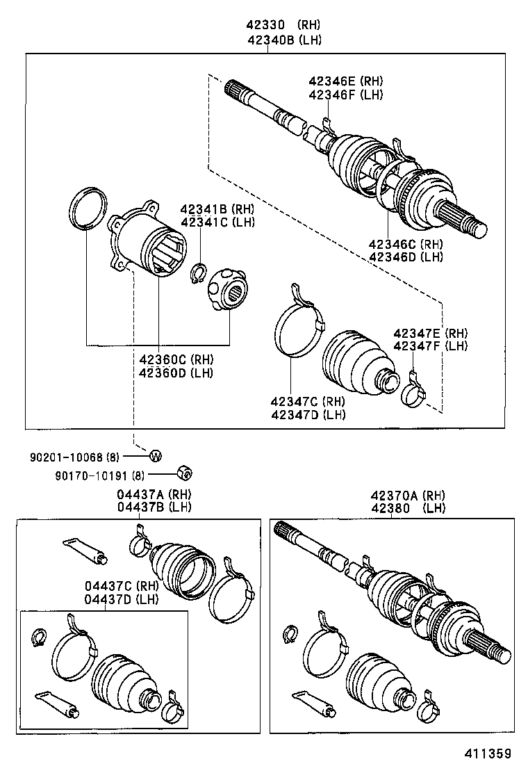  IPSUM |  REAR AXLE SHAFT HUB