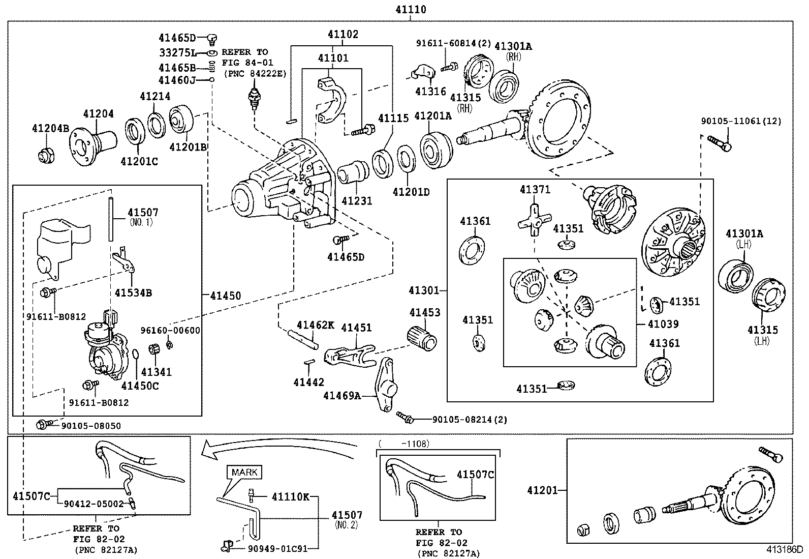  FJ CRUISER |  REAR AXLE HOUSING DIFFERENTIAL