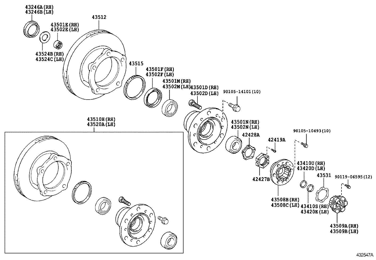  DYNA TOYOACE |  FRONT AXLE HUB