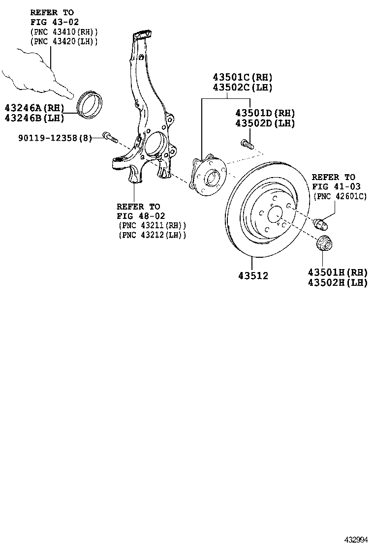  IS250 350 300H |  FRONT AXLE HUB