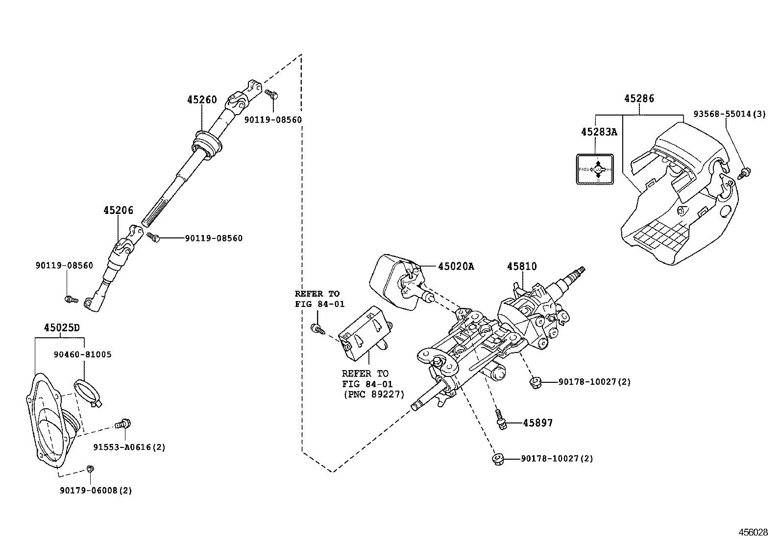  GS250 350 450H |  STEERING COLUMN SHAFT